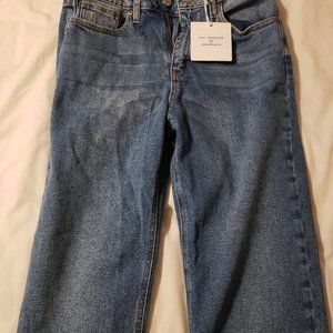 Brand new straight jeans, medium wash